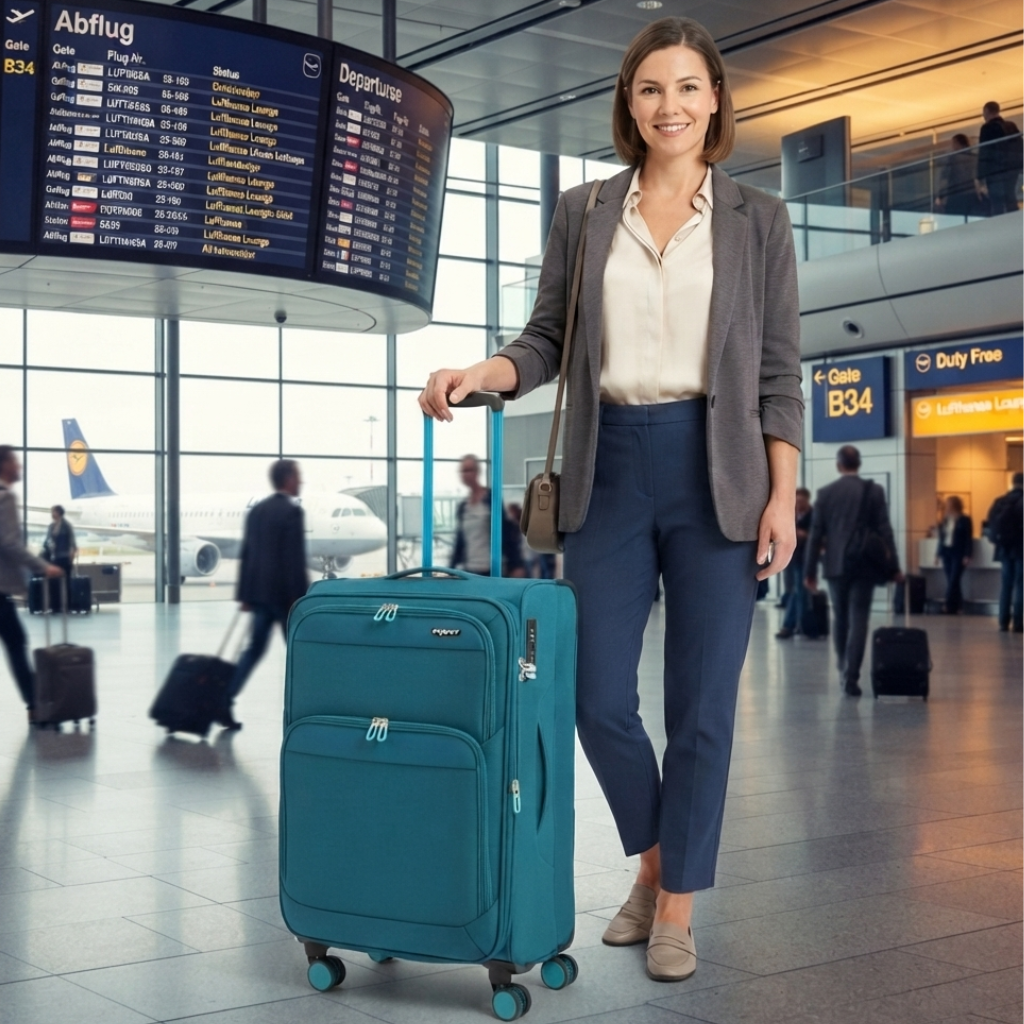 FRANKY Softcasekoffer Trolley | 360° Rollen | TSA-Schloss | Größen: S / M / L | in vielen Farben -T27-F