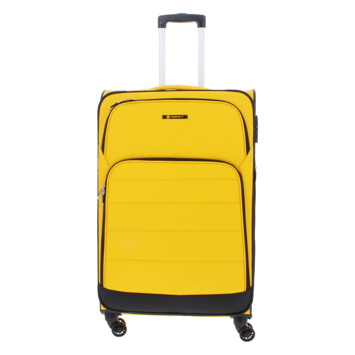 FRANKY Reisekoffer Softcase | 4x 360° Rollen | Extra Wasserabweisend | TSA-Schloss | Größen: S / M / L | modern -T1-S B