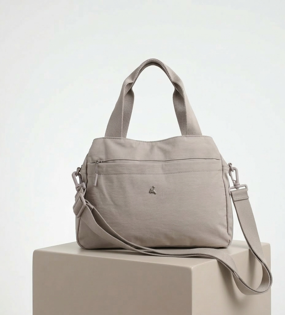 PRATO Umhängetasche Damen Mittelgroß mit 5 Fächern, mit Verstellbar Abnehmbar Breiter Gurt