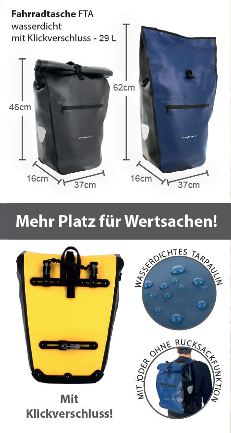 Fahrrad-Tasche FTA01 von FRANKY – Leder Meid