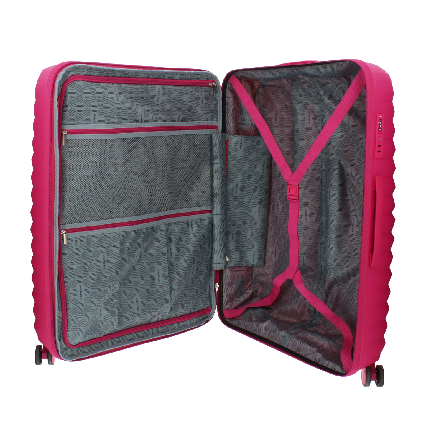 FRANKY Hartschalenkoffer Trolley | 360° Rollen  | Polypropylen-Material | TSA-Schloss | Größen: S / M / L | in vielen Farben -PP18