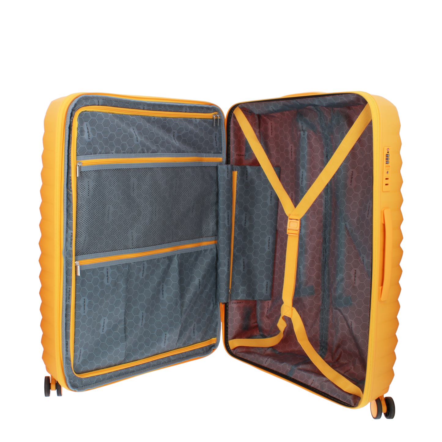 FRANKY Hartschalenkoffer Trolley | 360° Rollen  | Polypropylen-Material | TSA-Schloss | Größen: S / M / L | in vielen Farben -PP18