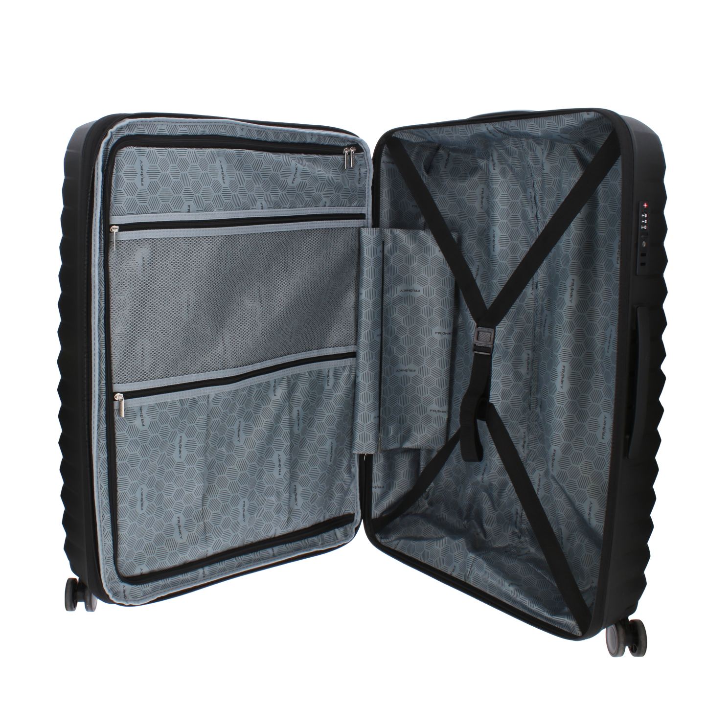 FRANKY Hartschalenkoffer Trolley | 360° Rollen  | Polypropylen-Material | TSA-Schloss | Größen: S / M / L | in vielen Farben -PP18