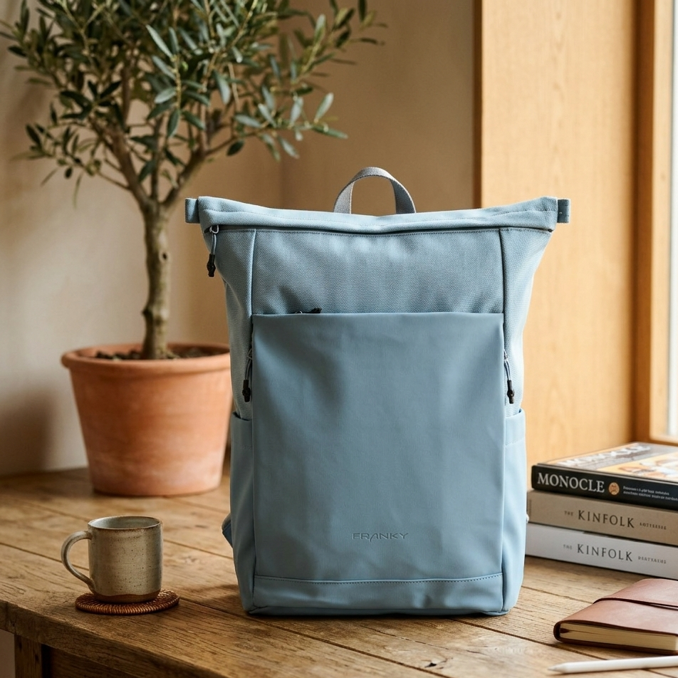 FRANKY Rucksack UnisexLaptop Schulrucksack Teenager mit großem Fach für Trinkflaschen,Travel Backpack Women Elegant für Uni, Tagesrucksäcke Daypack Arbeitstasche Lehrertasche Reiserucksack