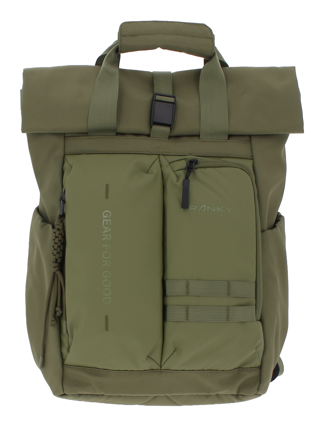 FRANKY Rolltop-Rucksack Schwarz – Funktionales Design für Alltag und Freizeit