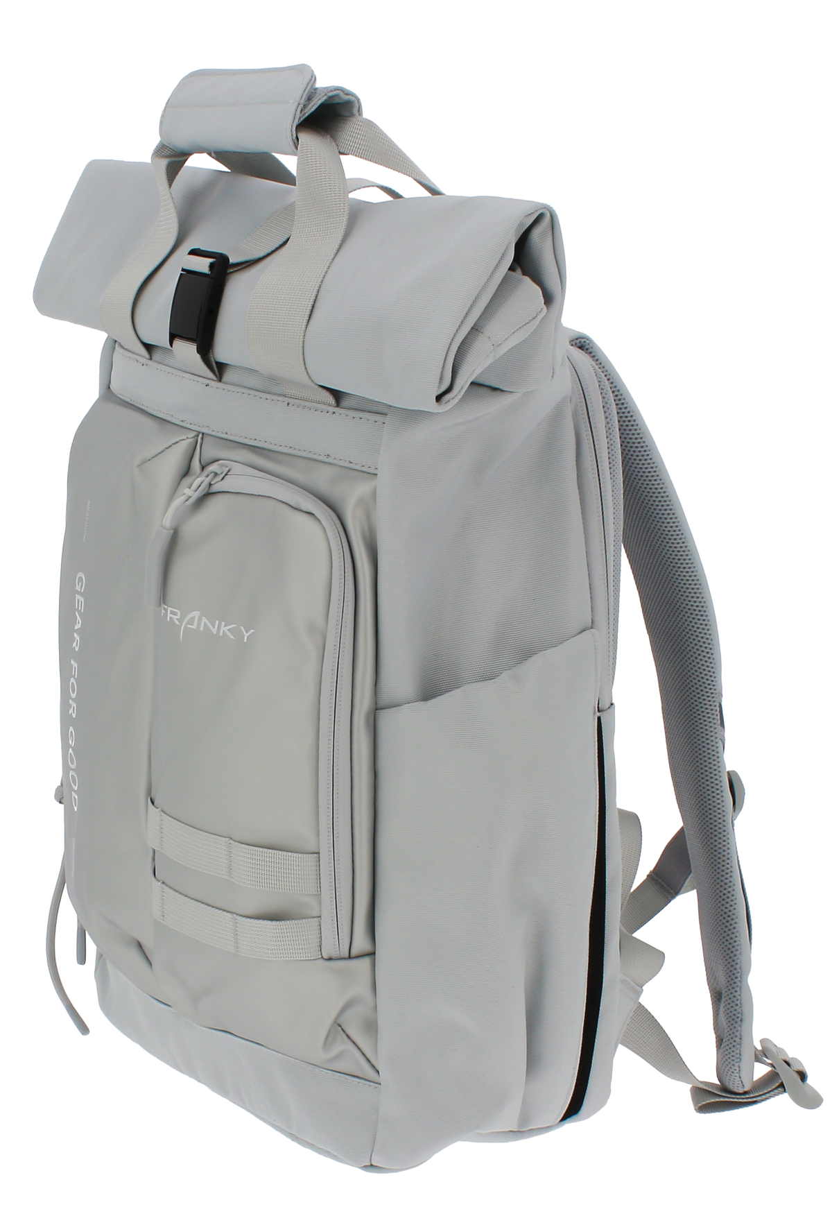 FRANKY Rolltop-Rucksack Schwarz – Funktionales Design für Alltag und Freizeit