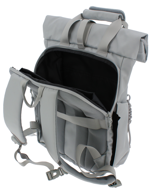 FRANKY Rolltop-Rucksack Schwarz – Funktionales Design für Alltag und Freizeit