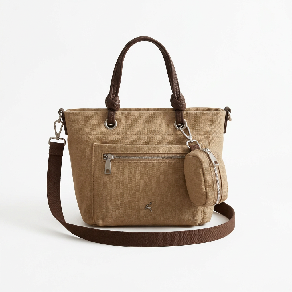 PRATO Umhängetasche Damen Mittelgroß mit 4 Fächern, mit Verstellbar Abnehmbar Breiter Gurt