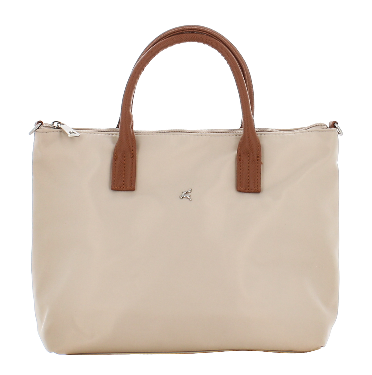 PRATO Long Keeper  Crossbody Tasche für Damen Umhängetasche Kompakte Leicht Frauen Handtasche Handy Nylon Schultertasche Mit Leder Top-Griff Abnehmbarer Gurt