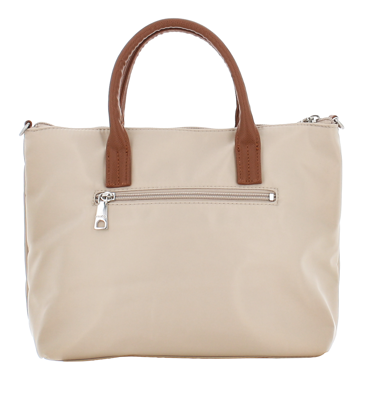PRATO Long Keeper  Crossbody Tasche für Damen Umhängetasche Kompakte Leicht Frauen Handtasche Handy Nylon Schultertasche Mit Leder Top-Griff Abnehmbarer Gurt