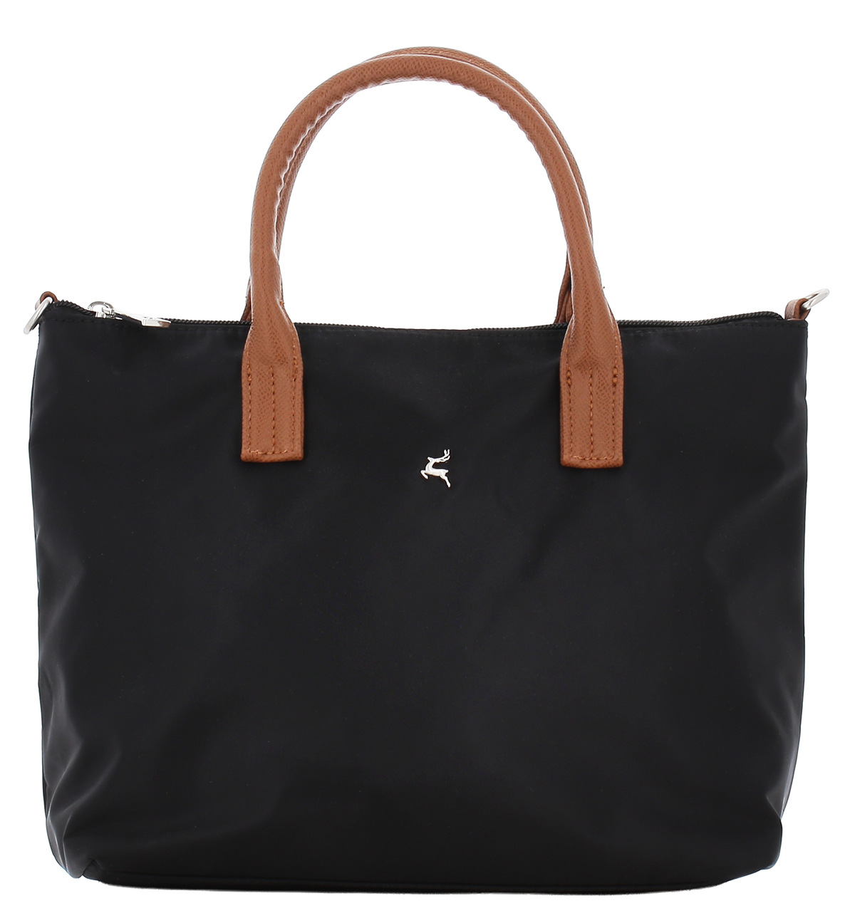 PRATO Long Keeper  Crossbody Tasche für Damen Umhängetasche Kompakte Leicht Frauen Handtasche Handy Nylon Schultertasche Mit Leder Top-Griff Abnehmbarer Gurt