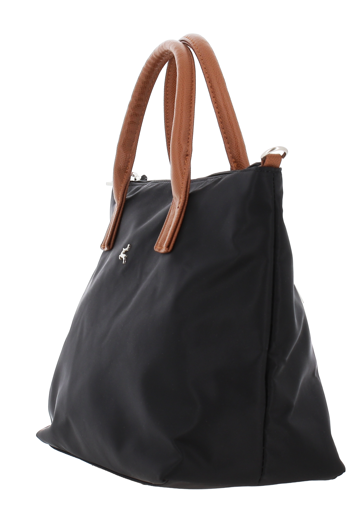 PRATO Long Keeper  Crossbody Tasche für Damen Umhängetasche Kompakte Leicht Frauen Handtasche Handy Nylon Schultertasche Mit Leder Top-Griff Abnehmbarer Gurt