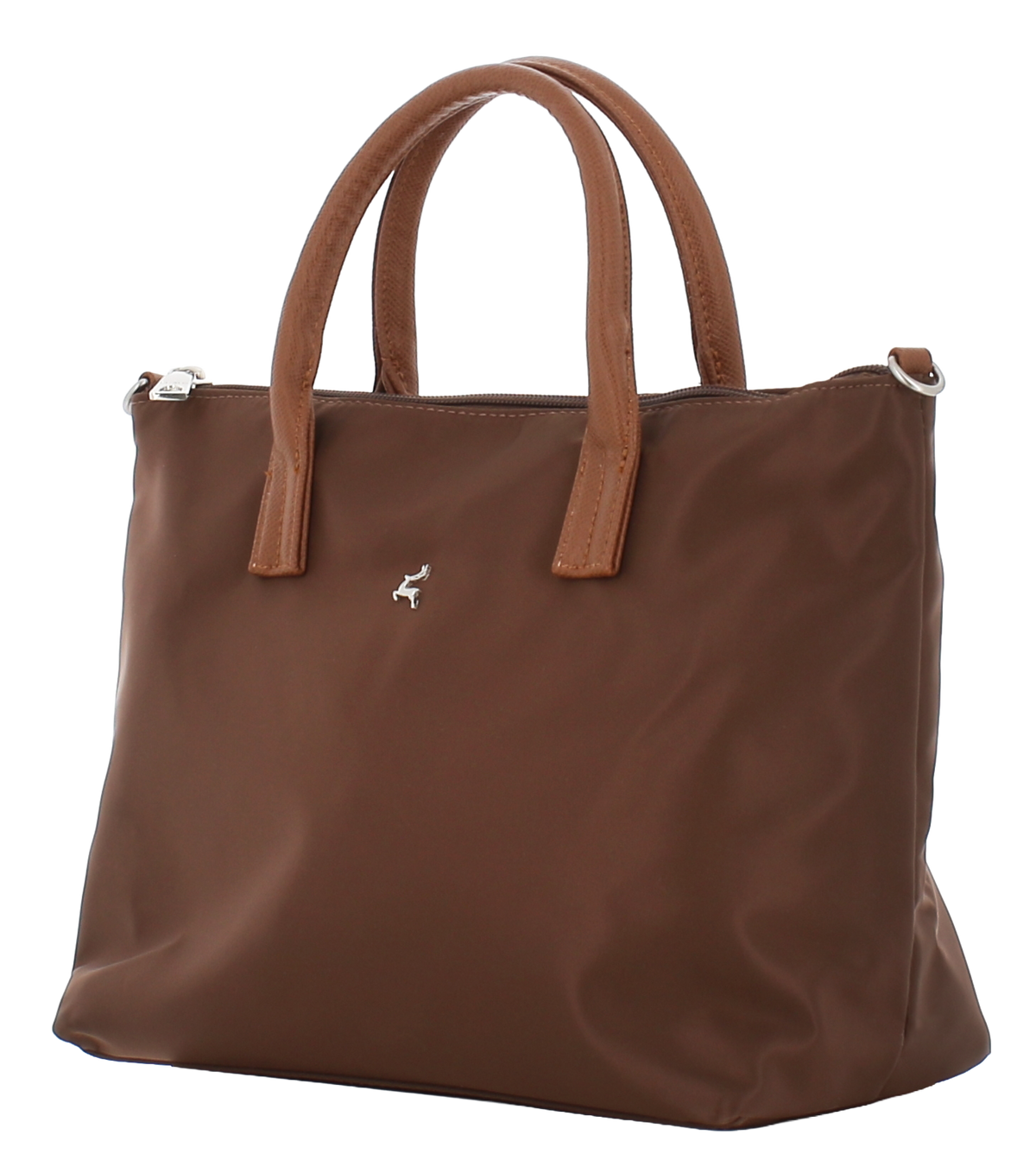 PRATO Long Keeper  Crossbody Tasche für Damen Umhängetasche Kompakte Leicht Frauen Handtasche Handy Nylon Schultertasche Mit Leder Top-Griff Abnehmbarer Gurt