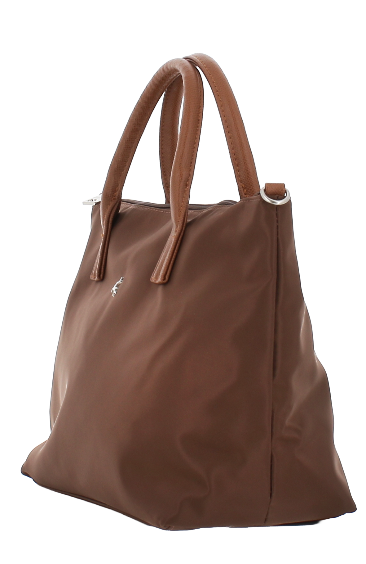 PRATO Long Keeper  Crossbody Tasche für Damen Umhängetasche Kompakte Leicht Frauen Handtasche Handy Nylon Schultertasche Mit Leder Top-Griff Abnehmbarer Gurt