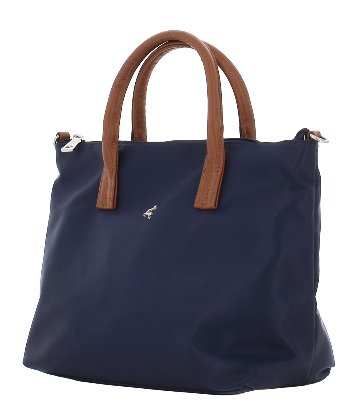 PRATO Long Keeper  Crossbody Tasche für Damen Umhängetasche Kompakte Leicht Frauen Handtasche Handy Nylon Schultertasche Mit Leder Top-Griff Abnehmbarer Gurt