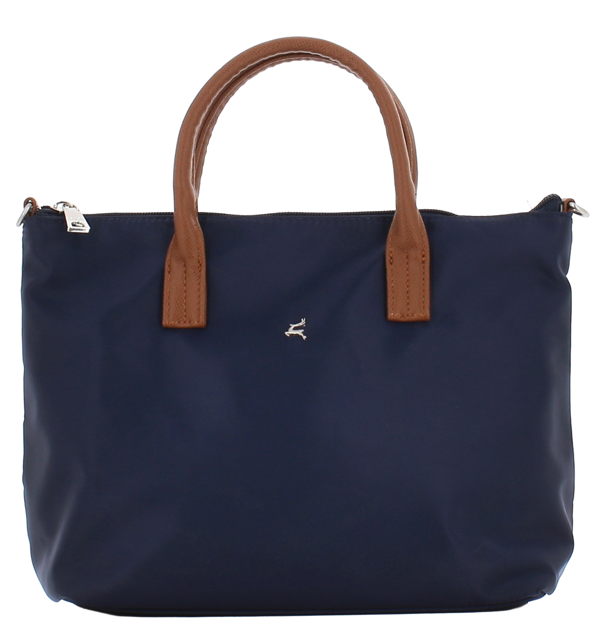 PRATO Long Keeper  Crossbody Tasche für Damen Umhängetasche Kompakte Leicht Frauen Handtasche Handy Nylon Schultertasche Mit Leder Top-Griff Abnehmbarer Gurt