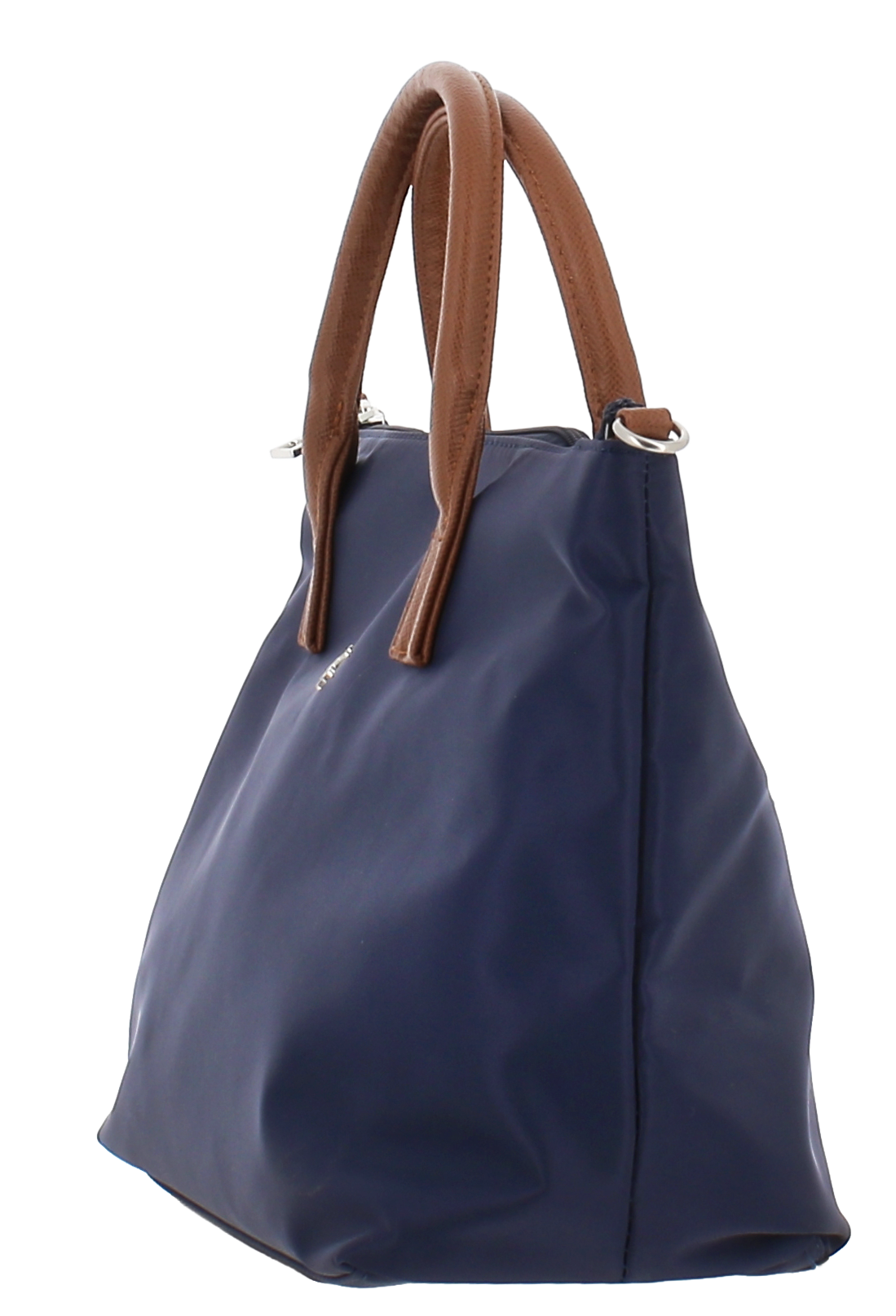 PRATO Long Keeper  Crossbody Tasche für Damen Umhängetasche Kompakte Leicht Frauen Handtasche Handy Nylon Schultertasche Mit Leder Top-Griff Abnehmbarer Gurt