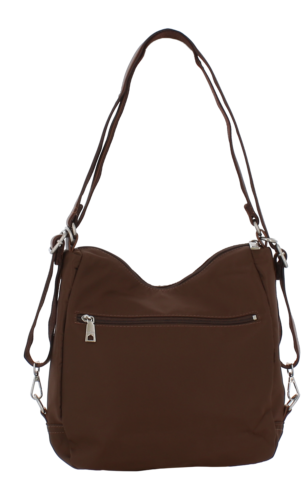 PRATO Elegante Damen-Schultertasche Beuteltasche mit praktischen Reißverschluss-Fächern