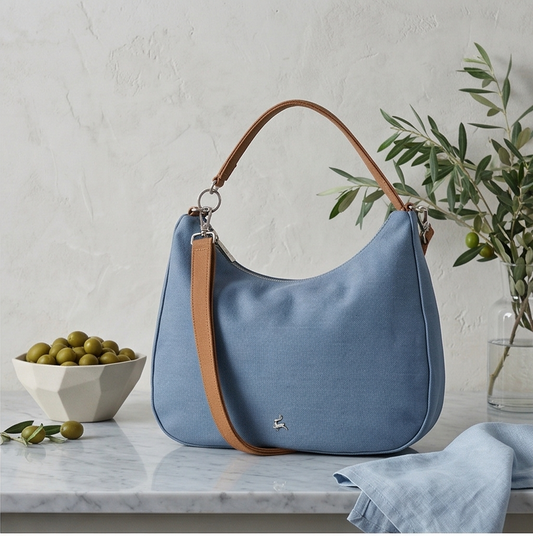 PRATO Umhängetasche Damen Mittelgroß mit 2 Fächern, mit Verstellbar Abnehmbar Breiter Gurt